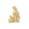 Brass Pendants, Real 18K Gold Plated, Octopus, 23x16.5x4mm, Hole: 3.5x4.4mm