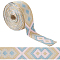 5 Yards Polyester Ribbons, Jacquard Ribbon, Garment Accessories, Steel Blue, 1-7/8 inch(48mm)