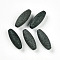 Transparent Frosted Glass Beads, Oval, Dark Slate Gray, 30.5~31x11.5~12mm, Hole: 1.6~1.8mm, about 88~90pcs/pound