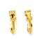 Brass Ice Pick Pinch Bails, Lead Free & Nickel Free, Golden, 9x2.5mm, Hole: 4x5mm