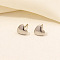 Non-Tarnish Stylish Heart Shaped 304 Stainless Steel Stud Earrings for Women
