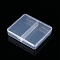 Transparent Plastic Bead Containers, for DIY Art Craft, Nail Diamonds, Bead Storage, Rectangle, 2 Grids, 7.3x6.3x1.6cm