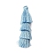 Polyester 
Tassel Pendants, Sky Blue, 84x28mm