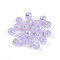 Electroplate Pearlized Glass Pearl Beads, Iridescent, Round, Lilac, 6x5.5mm, Hole: 1.2~1.4mm, about 1730pcs/Pound