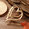 Unique Heart Alloy Adjustable Rings for Women, Small Design Travel Accessory, Golden