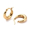 PVD Vacuum Plating 304 Stainless Steel Chunky Hoop Earrings for Women, Golden, 21x20x6mm, Pin: 0.6mm