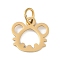 304 Stainless Steel Pendants, Twelve Chinese Zodiac Charms, with Jump Ring, Mouse, 10.5x11.5x0.9mm, Hole: 3.1mm
