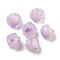 Heat Shrink Plastic Bead Caps, 5-Petal Bud, Purple, 15x16x3mm, Hole: 1.6mm