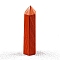 Point Tower Natural Red Jasper  Home Display Decoration, Healing Stone Wands, for Reiki Chakra Meditation Therapy Decoration, Hexagon, 70~80mm
