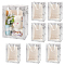 Folding Marble Print Paper Gift Bags with Handle and Plastic Visible Window, Rectangle, WhiteSmoke, 25x18x35.5cm
