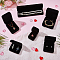 6Pcs 6 Styles Velvet Jewelry Gift Storage Boxes for Earrings Necklaces Bracelets, Mixed Shapes, Black, 4.95~22x5.45~9x3~4.2cm, 1pc/style