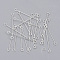 Iron Eye Pins, Double Sided Eye Pins, Cadmium Free & Lead Free, Silver, 30x0.4mm, Hole: 1.8mm, Head: 3mm