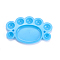 Plastic Watercolor Oil Palette, Baby Feet, Deep Sky Blue, 165x102x11mm