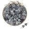100Pcs Acrylic Bead Caps, Flower, Gray, 10x8mm, Hole: 1.5mm