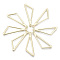 Alloy Pendants, Triangle, Light Gold, 27.5x9x1mm, Hole: 1mm