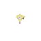 Brass Rhinestone Nipple Rings, Golden, Heart, 8mm, Pin: 1.2mm