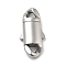 304 Stainless Steel Bayonet Clasps, Flat Hole, Stainless Steel Color, 36x17.5x7mm, Hole: 5.5mm