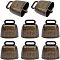 Retro Iron Bell Pendants, Rectangle, Red Copper, 43x35x24mm, Hole: 4x14mm