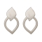 304 Stainless Steel Teardrop Stud Earrings, Stainless Steel Color, 21x13.5mm