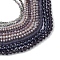 Electroplate Glass Beads Strands, Mixed Styles, Purple, 2.5~6.5x2~5mm, Hole: 0.4~1mm, 1 strand/style