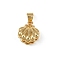 Brass Pendants, with ABS Imitation Pearl, Shell Charms, Cadmium Free & Lead Free, Rack Plating, Long-Lasting Plated, Real 18K Gold Plated, 14x12x8.5mm, Hole: 4x3.5mm