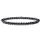 4mm Round Synthetic Hematite Beads Bracelet for Men, European and American Retro Simple Versatile Stretch Bracelets, 7-1/2 inch(19cm)