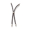 Nylon Twisted Cord Bracelet, with Brass Cord End, for Slider Bracelet Making, Gray, 9 inch(22.8cm), Hole: 2.8mm, Single Chain Length: about 11.4cm