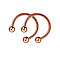 303 Stainless Steel Circular/Horseshoe Barbell Nose Rings, Nose Piercing Jewelry for Women, Rose Gold, Inner Diameter: 8mm, Pin: 1.2mm, 17 Gauge