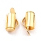 304 Stainless Steel Slide On End Clasp Tubes, Slider End Caps, Real 18K Gold Plated, 10.5x5.5x4mm, Hole: 3.5x1.5mm, Inner Diameter: 3mm