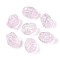 Handmade Foil Glass Beads Strands, Nuggets, Pink, 13~14.5x9.5~11x9.5~11mm, Hole: 1~1.4mm, about 28pcs/strand, 14.17~14.76 inch(36~37.5cm)