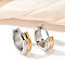 304 Stainless Steel Polishing Effect Hoop Earrings, Ion Plating(IP), Golden & Stainless Steel Color, 13x4mm