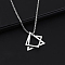 Alloy Pendant 201 Stainless Steel Chain Necklaces for Men, Stainless Steel Color, Triangle, 27.56 inch(70cm)