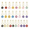 Alloy Enamel Flat Round with Letter A~Z Locking Stitch Marker Sets, Marking Button, Mixed Color, 14.5x12x2.5mm, Hole: 1.5mm