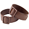 Imitation Leather Cord Bracelet, with Alloy Clasps, Coconut Brown, 40x3.1x0.2cm