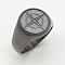 304 Stainless Steel Finger Rings, Compass, Black, US Size 9(18.9mm)