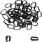 304 Stainless Steel Snap on Bails, Electrophoresis Black, 8x5.5x3mm, Inner: 7x4mm, 50pcs/box