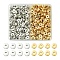 400Pcs 2 Colors CCB Plastic Beads, Flat Round, Platinum & Golden, 6x2.5mm, Hole: 2mm, 200pcs/color