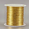 Round Copper Beading Wire for Jewelry Making, Long-Lasting Plated, Wheat, 22 Gauge, 0.6mm, about 59.05 Feet(18m)/roll