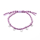 Bracelets de perles de nylon tressés réglables BJEW-JB06058-05-1
