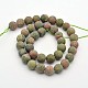 Frosted Round Natural Unakite Beads Strands G-E302-107-10mm-2