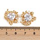 Латунные микропаве прозрачные подвески с фианитом KK-C115-22G-3