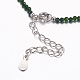 Faceted Synthetic Green Goldstone Beaded Necklaces NJEW-F212-01P-3
