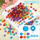 1200шт 6 цвета прозрачные пластиковые бусины KY-SZ0001-55-2
