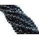 Chapelets de perles en pierre noire synthétique X-G-GSFR4mm-C044-1