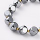 Bracelets extensibles en perles de pierre terahertz BJEW-Z007-A-02-3