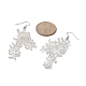 Boucles d'oreilles pendantes branches tressées en graines de verre EJEW-MZ00070-01-3