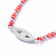 Bracelets de perles de nylon tressés réglables BJEW-JB05157-02-3