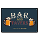 CREATCABIN Metal Tin Signs Bar and Tavern Vintage Sign Iron Painting Retro Plaque Poster for Kitchen Pub Garage Decoration AJEW-WH0157-014-1