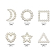 120 pz 6 stile abs plastica imitazione perla anelli di collegamento OACR-FS0001-02-2