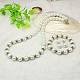 Vetro set di gioielli di perle: orecchini SJEW-JS00244-3